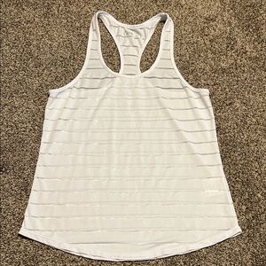 ZYIA‎ White Striped Tank Top